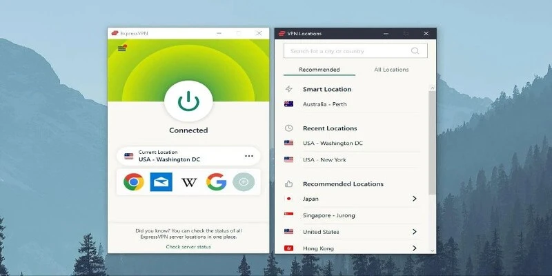 ExpressVPN với tốc độ kết nối rất nhanh